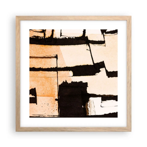 Poster în ramă de stejar deschis - Cu toate acestea, ordinea - 40x40 cm