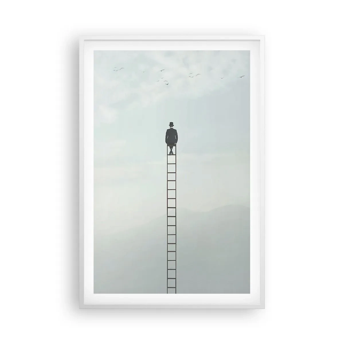 Poster în ramă albă - Fii deasupra - 61x91 cm