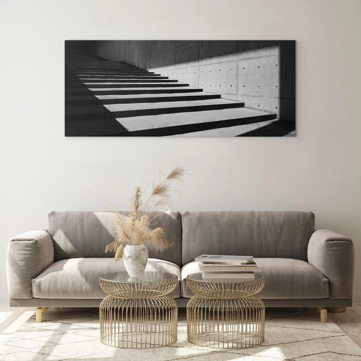 Tablou pe sticlă - Frumusețea brută a modernismului - 100x40 cm