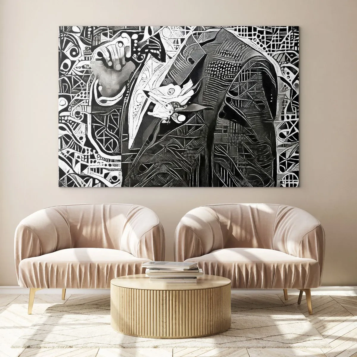 Tablou pe sticlă - Doar un om aparent gri - 100x70 cm