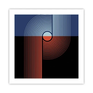 Poster - Într-o îmbrăţişare geometrică - 50x50 cm
