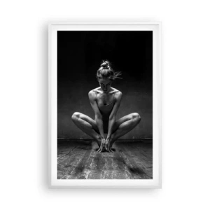 Poster în ramă albă - Energie de dans concentrată - 61x91 cm