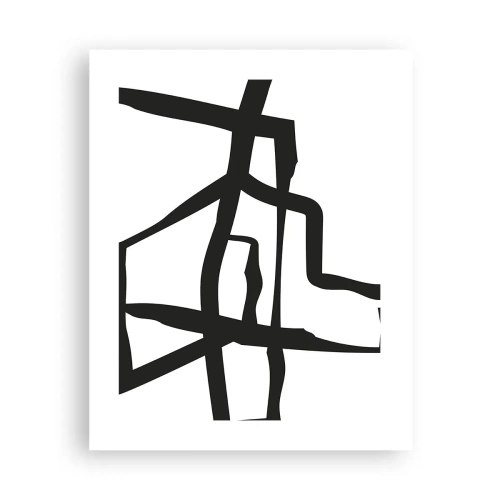 Poster - Construcție în alb și negru - 40x50 cm