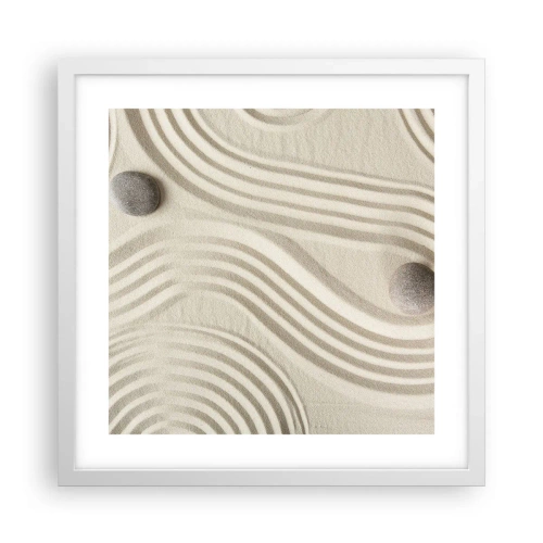 Poster în ramă albă - Atingere de căldură - 40x40 cm