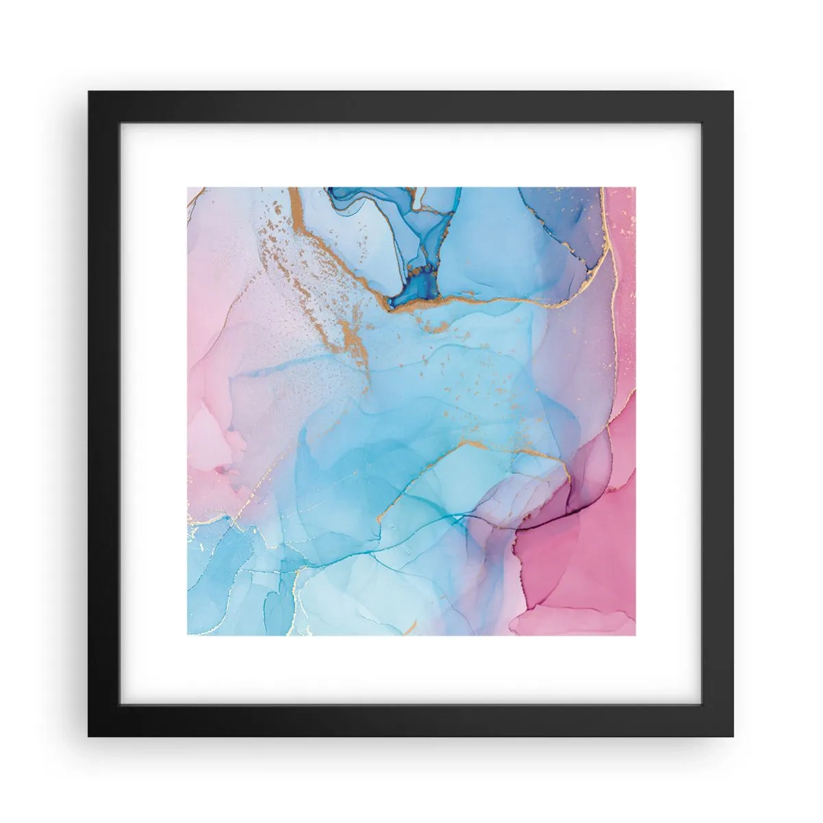 Poster în ramă neagră - Întâlnire și întrepătrundere - 30x30 cm