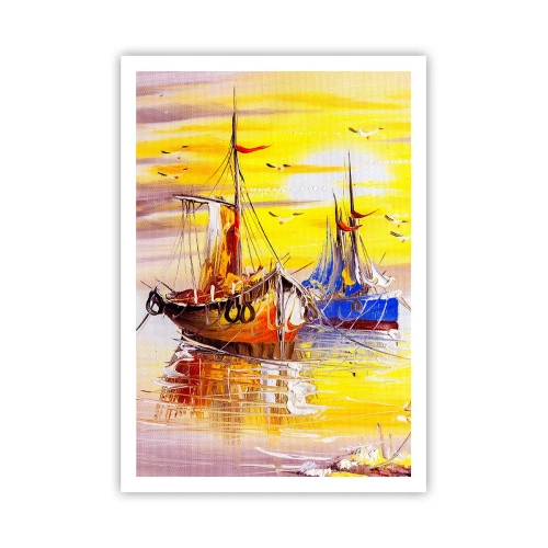 Poster - O binemeritată odihnă în port - 70x100 cm