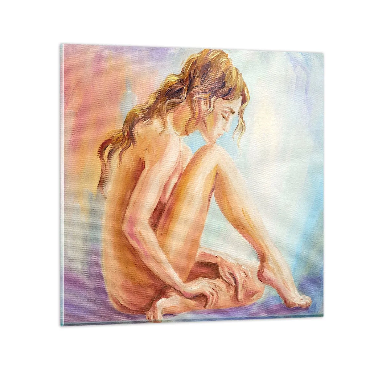 Tablou pe sticlă - Gest de tinerețe - 30x30 cm