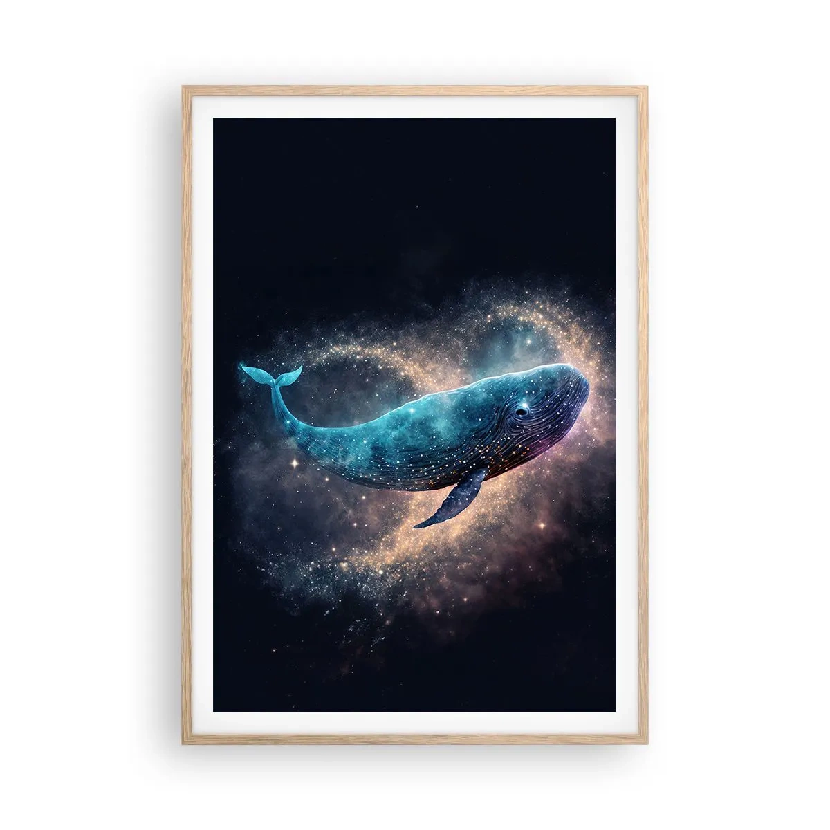 Poster în ramă de stejar deschis - Există o lume... - 70x100 cm
