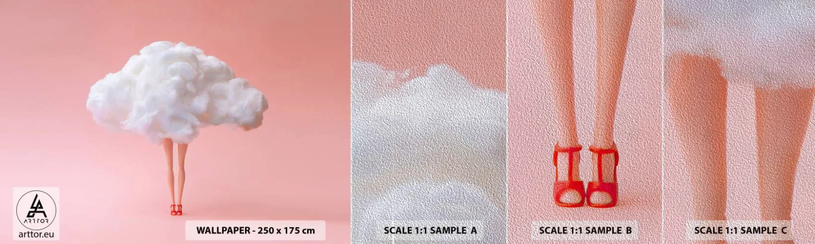 Mostră tapet Premium Sand - Dulce promisiune - Abstracția, Femeie, Picioare de femeie - 100x30 cm