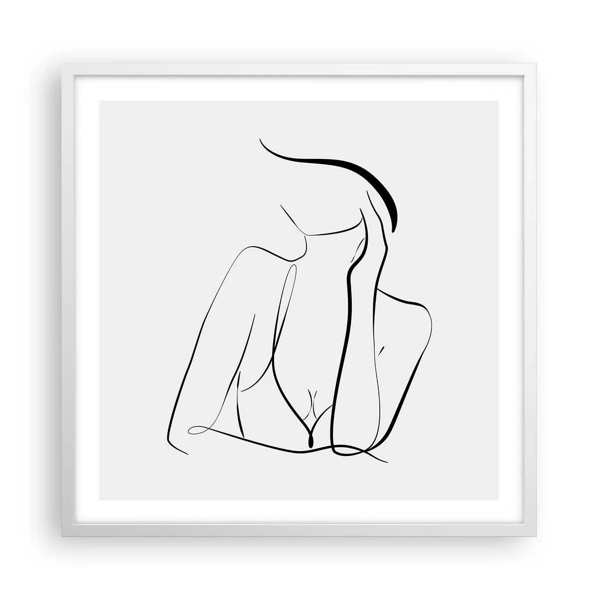 Poster în ramă albă - Pe valul unui vis - 60x60 cm