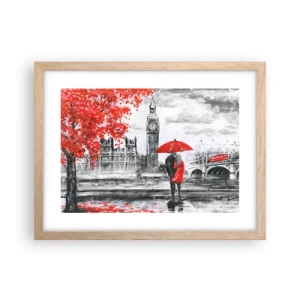 Poster în ramă de stejar deschis - Îndrăgostit de Londra - 40x30 cm