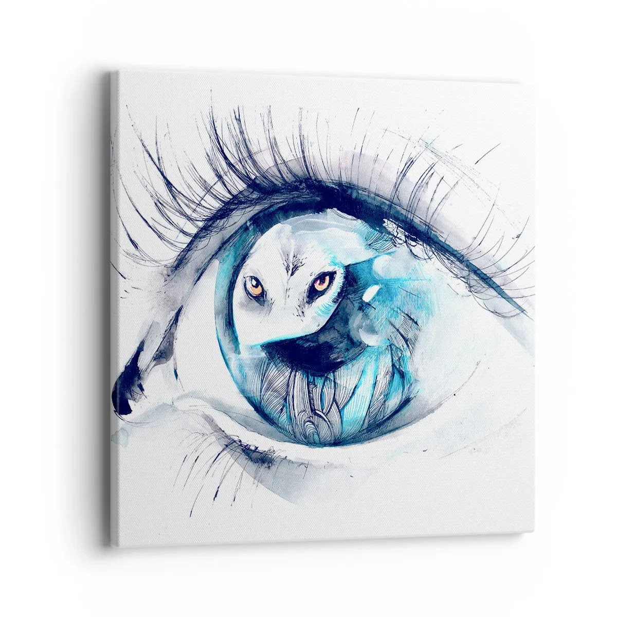 Tablou pe pânză - Ochi în ochi cu sălbăticia - 40x40 cm