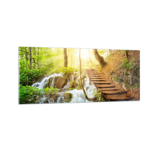 Tablou pe sticlă - Răcirea dorită - 100x40 cm