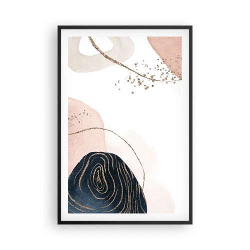 Poster în ramă neagră - Totul curge - 61x91 cm