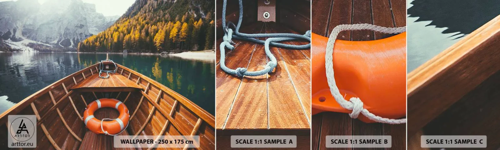 Mostră de Tapet Standard Eco - Excursie pe munte - Peisaj, Munţi, Alpi - 100x30 cm