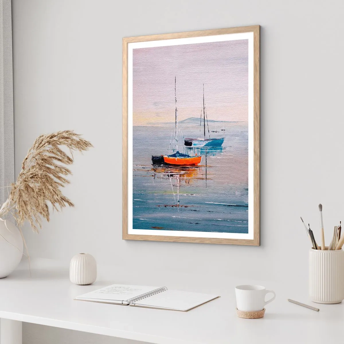 Poster în ramă de stejar deschis - O odihnă binemeritată - 61x91 cm