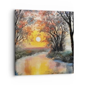 Tablou pe pânză - Atmosferă de toamnă - 30x30 cm