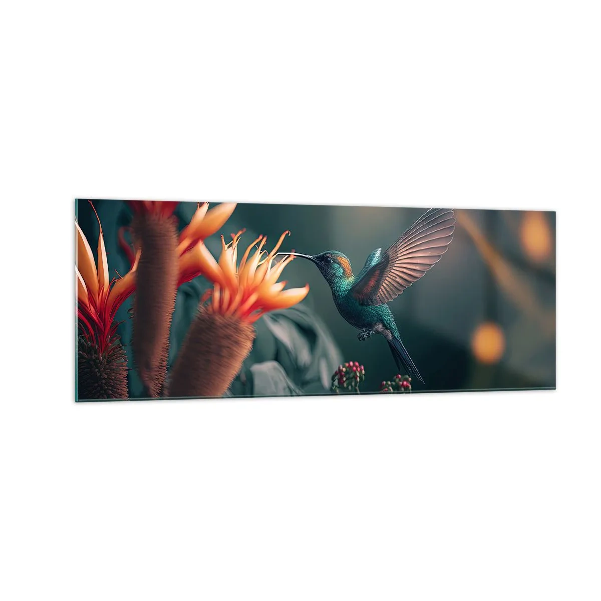 Tablou pe sticlă - Viață cu adevărat colorată - 140x50 cm