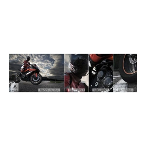 Mostră de Tapet Standard Eco - Călărețul întunecat - Automobile, Motocicletă, Rasă - 100x30 cm