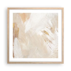 Poster în ramă de stejar deschis - Compoziție pastel - 50x50 cm