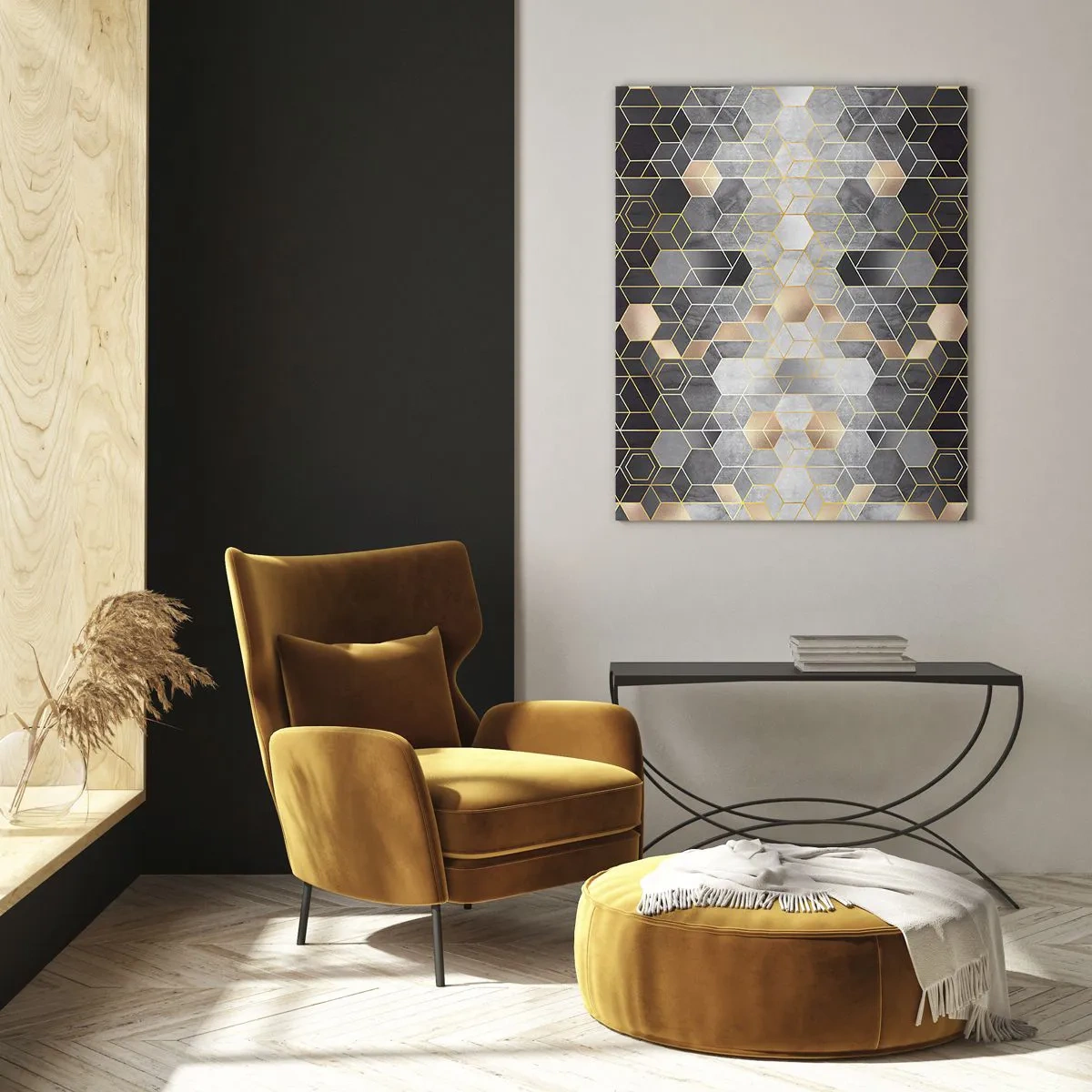 Tablou pe sticlă - Compoziție diamantată - 50x70 cm