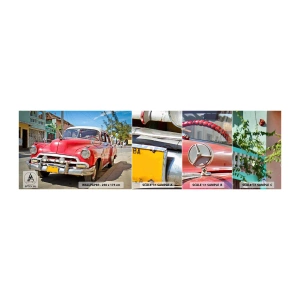 Mostră de Tapet Standard Eco - Doar în Cuba - Automobile, Mașină de epocă, Arhitectură - 100x30 cm