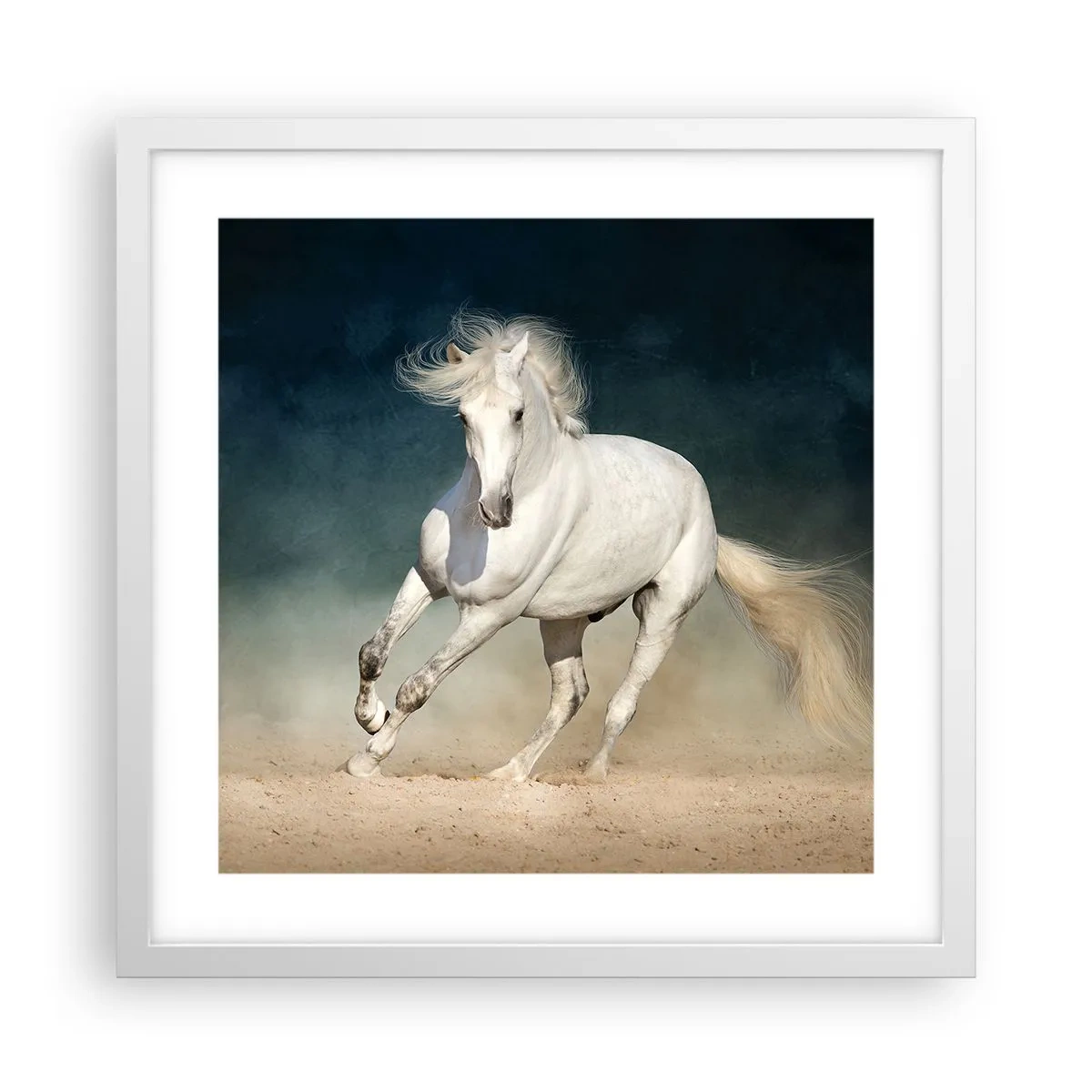 Poster în ramă albă - Libertate în stare pură - 40x40 cm