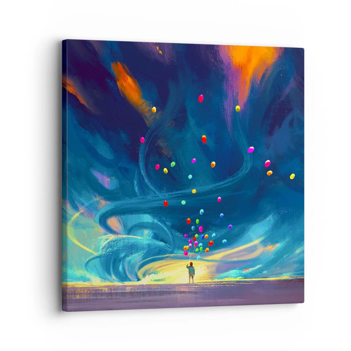 Tablou pe pânză - Pe un vânt albastru - 30x30 cm