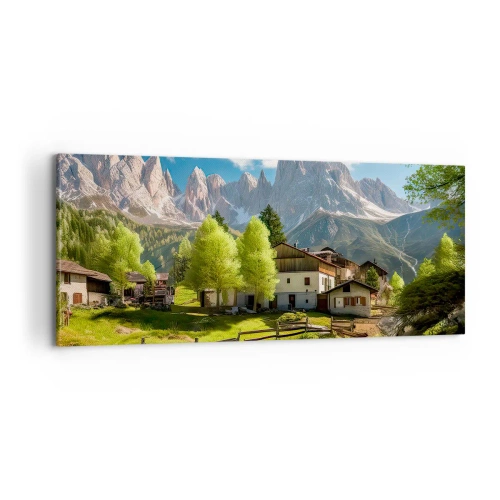 Tablou pe pânză - Idilă alpină - 100x40 cm