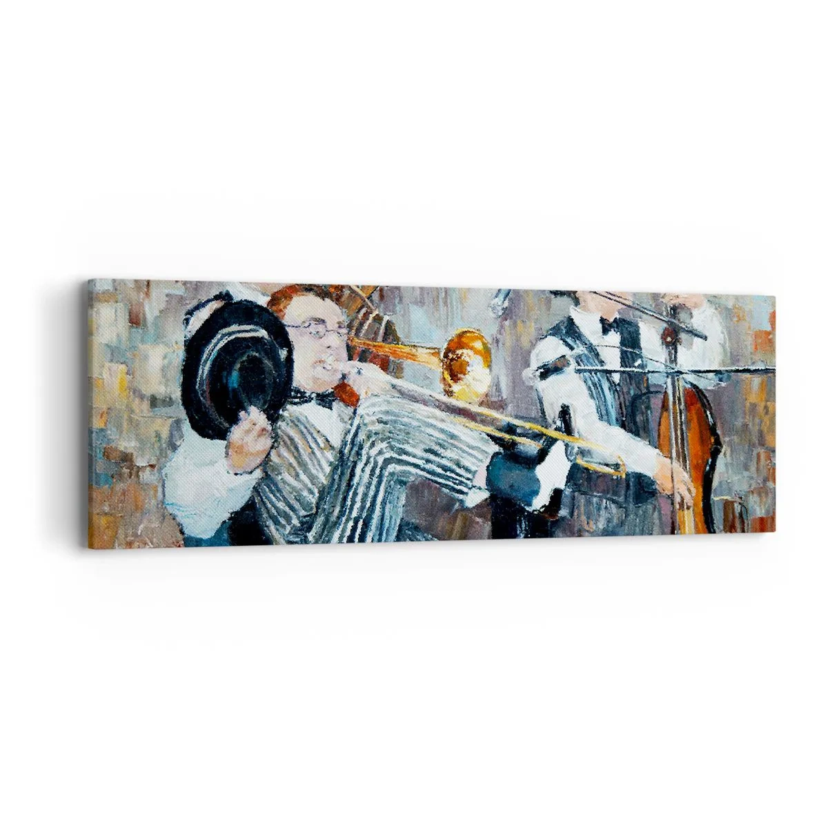 Tablou pe pânză - Numai jazz - 90x30 cm
