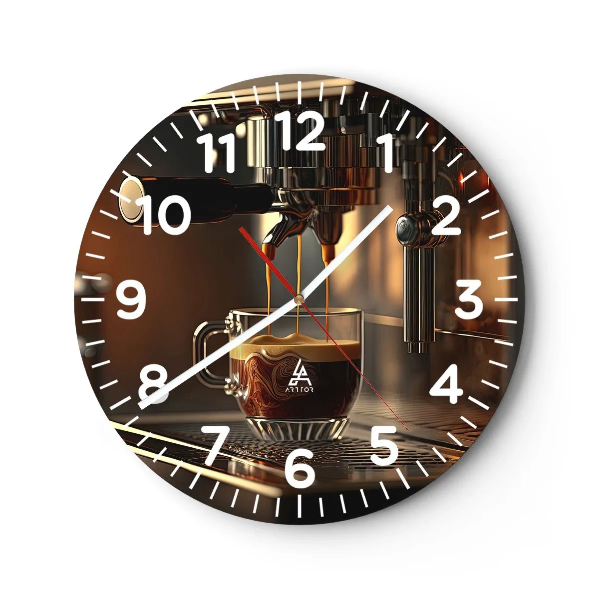 Ceas de perete - Ceas pe sticlă - Băutură senzuală - 30x30 cm