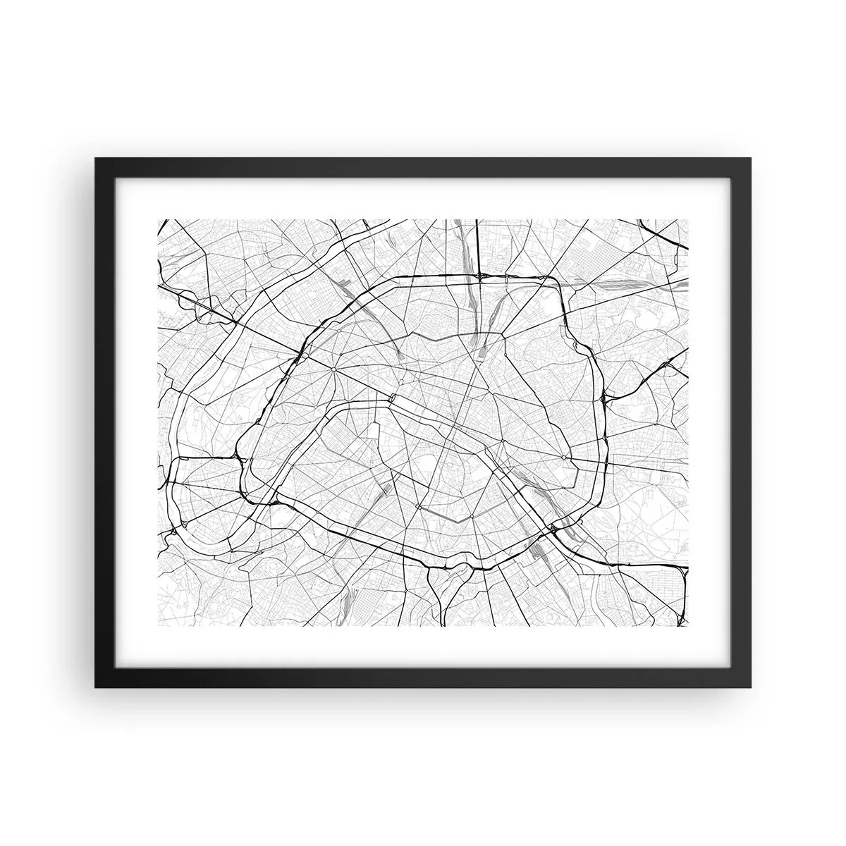 Poster în ramă neagră - Floarea Parisului - 50x40 cm