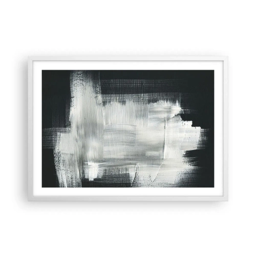 Poster în ramă albă - Țesut vertical și orizontal - 70x50 cm