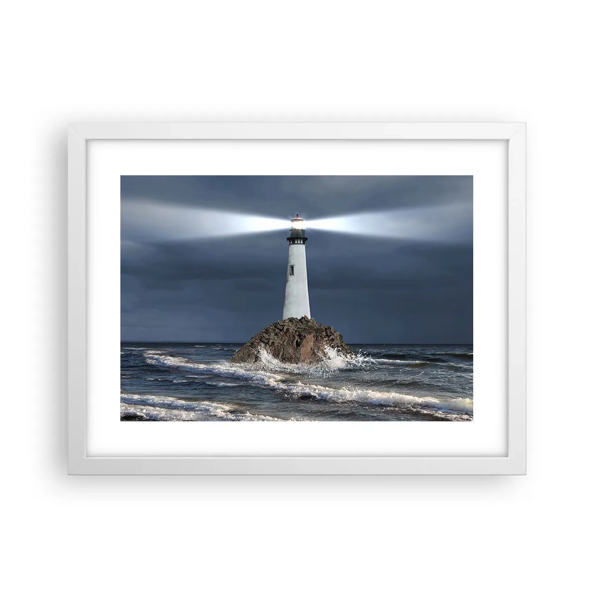 Poster în ramă albă - Aici... aici...! - 40x30 cm