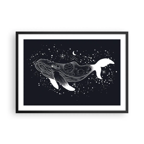 Poster în ramă neagră - În oceanul universului - 70x50 cm
