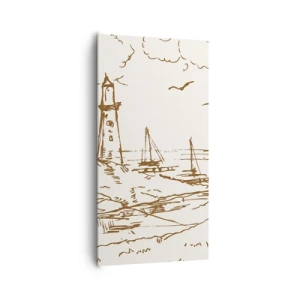 Tablou pe pânză - Schiță de amintiri de vară - 65x120 cm