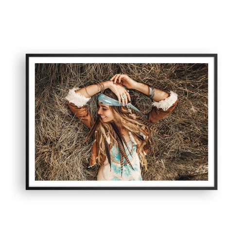 Poster în ramă neagră - În drum spre vara iubirii - 100x70 cm