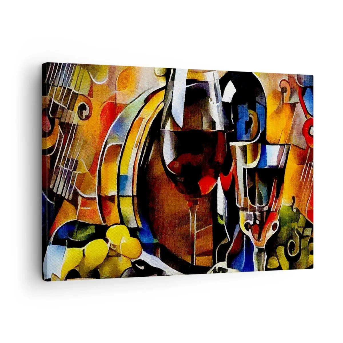 Tablou pe pânză Canvas - Natură statică abstractă cu ochelari și instrumente - 70x50cm - Și lumea devine mai colorată - Decorațiune modernă pentru perete pentru living și dormitor ARTTOR