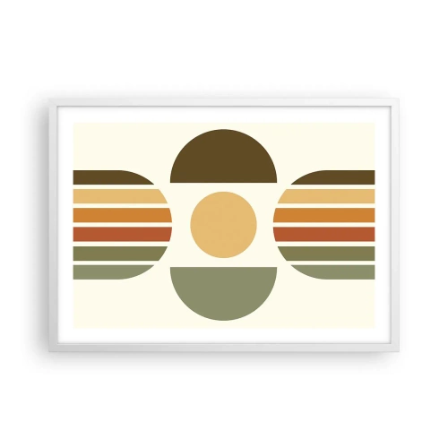 Poster în ramă albă - În culorile pământului - 70x50 cm