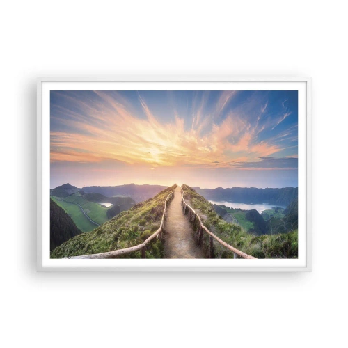 Poster în ramă albă - Aproape de cer - 100x70 cm