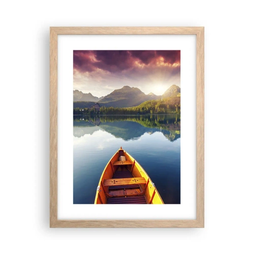 Poster în ramă de stejar deschis - Nimic împotriva naturii - 30x40 cm