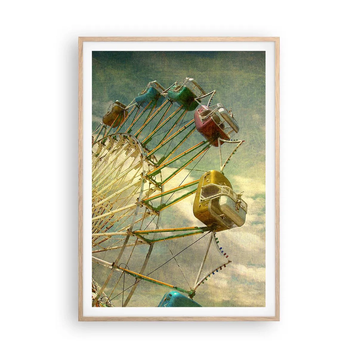 Poster în ramă de stejar deschis - Hai la distracție… - 70x100 cm