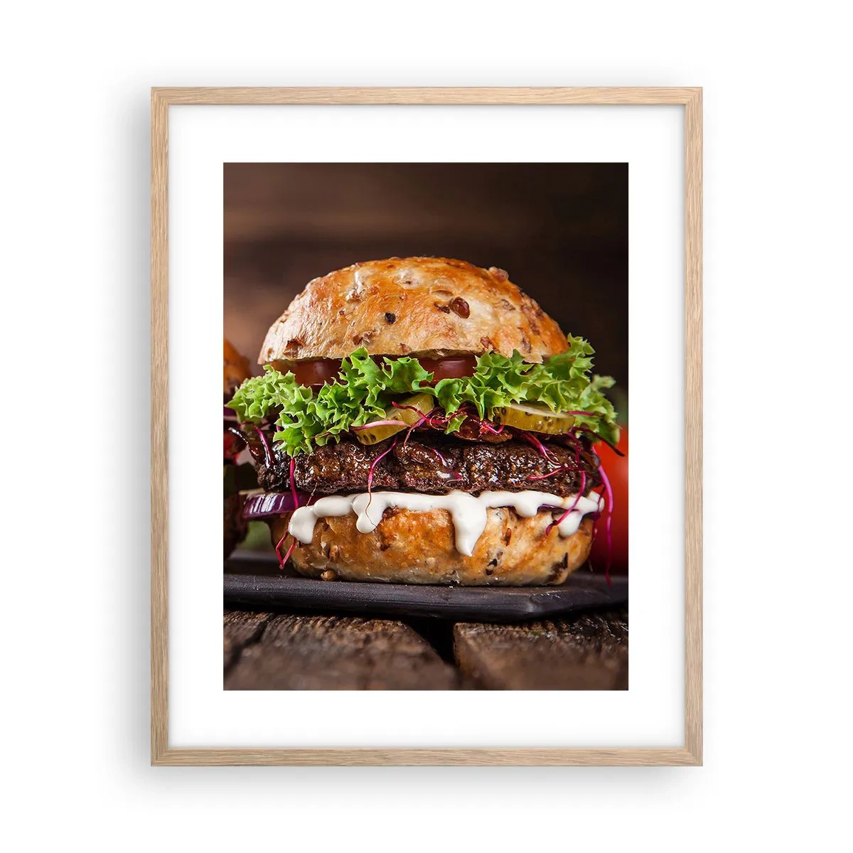 Poster în ramă de stejar deschis - American dream - 40x50 cm