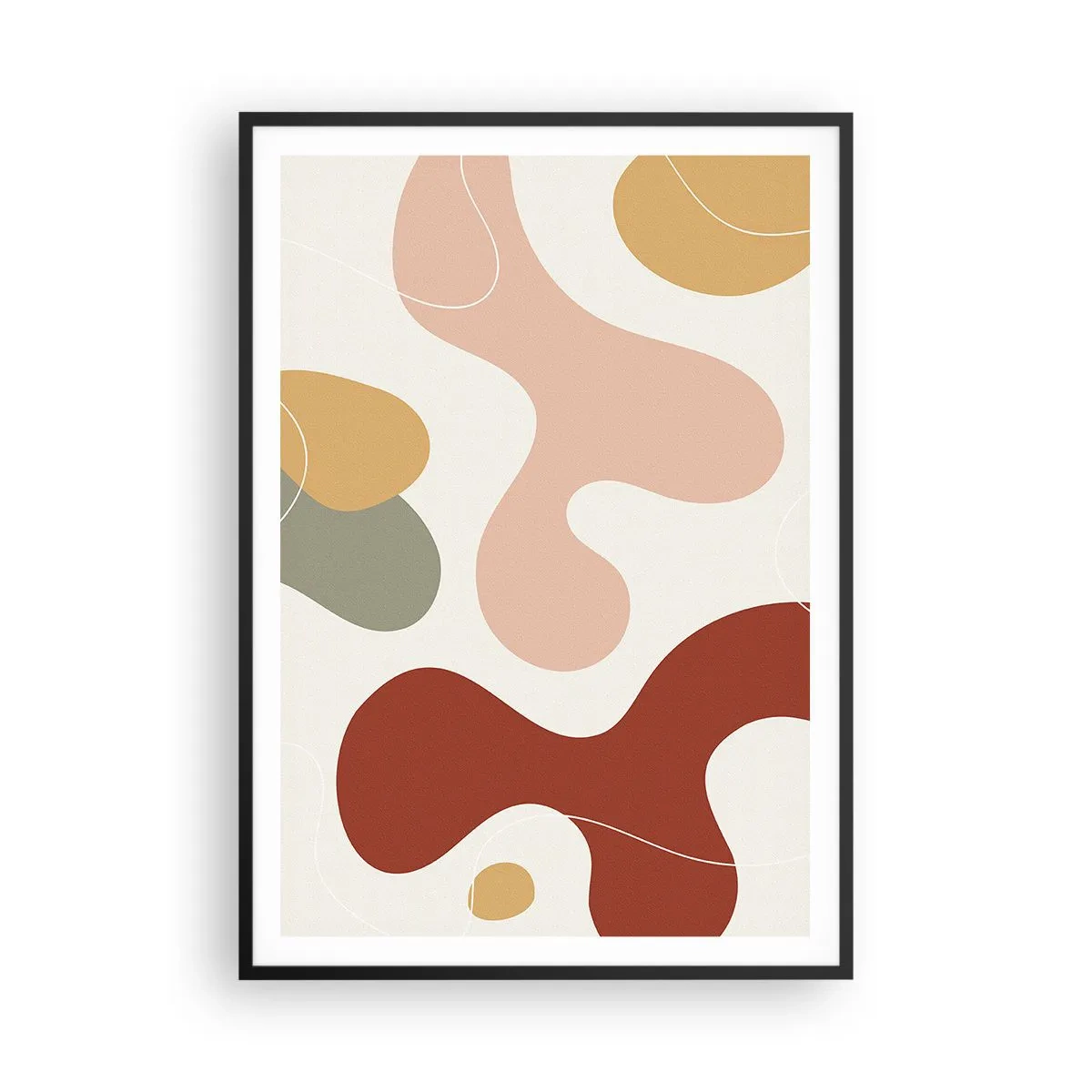 Poster în ramă neagră - Pete colorate? - 70x100 cm