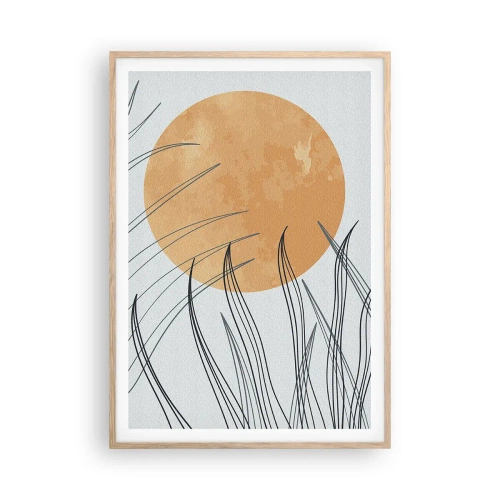 Poster în ramă de stejar deschis - Întotdeauna spre soare - 70x100 cm