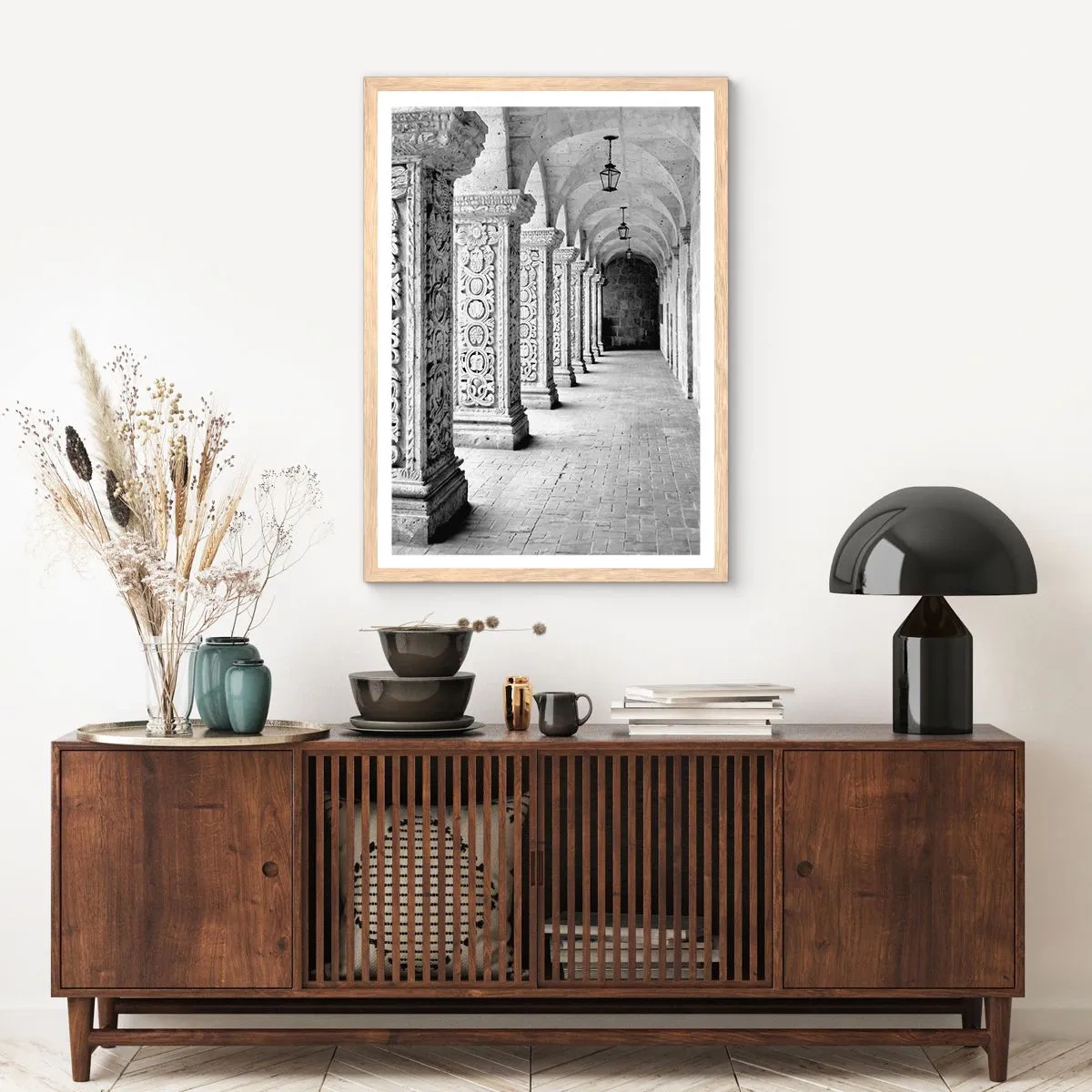 Poster în ramă de stejar deschis - Și încotro…? - 50x70 cm