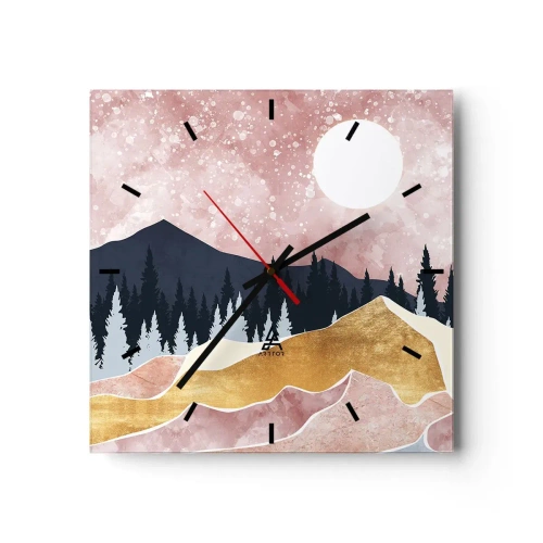 Ceas de perete - Ceas pe sticlă - Garda de noapte - 30x30 cm