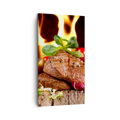 Tablou pe pânză - Înconjurată de ardoare - 45x80 cm