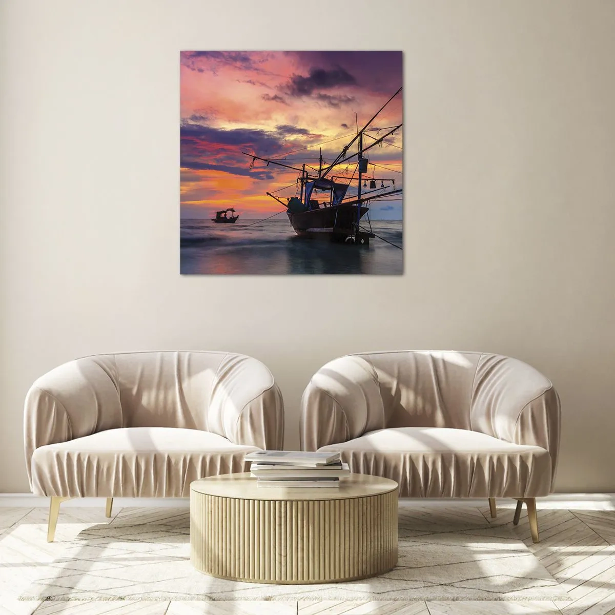 Tablou pe sticlă - O seară exotică - 60x60 cm