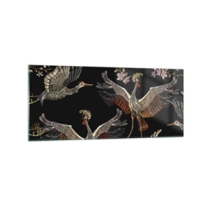 Tablou pe sticlă - Pasăre de basm - 120x50 cm